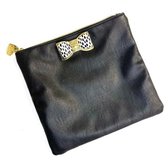 Betsey Johnson Black Fold-over Clutch - Picture 2 of 8